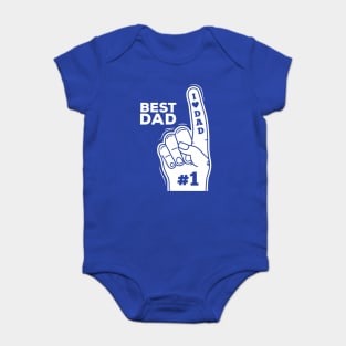 Best Dad Foam Hand Cheering #1 T-Shirt Fathers Day Tee Shirt Baby Bodysuit